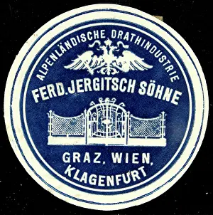 Ferd: Poster stamp wire industry Jergitsch