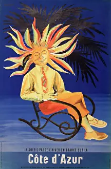 Spends: Poster, The sun spends the winter on the Cote d'Azur