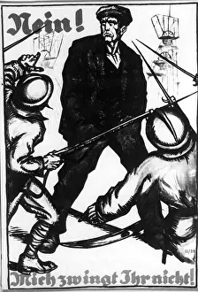 Passive: Poster from the time of the Ruhr conflict, 1923