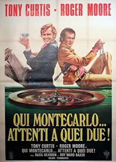 Beware: Poster, Tony Curtis and Roger Moore, Monte Carlo