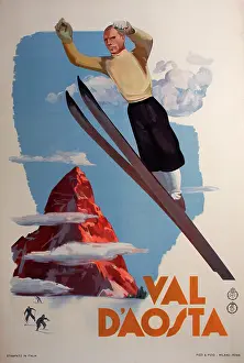 Piedmont: Poster, Val d'Aosta, Italy