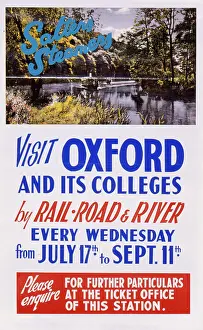 Colleges: Poster for visits to Oxford and its colleges
