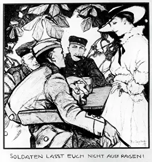 Espionage: Poster warning of spies, 1914