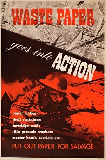 Washers: Poster: Waste Paper goes into Action