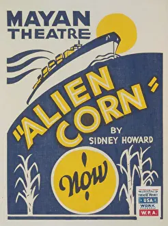 Lcgr1308: Poster for WPA production of Alien Corn a 1933