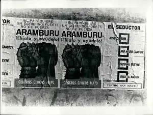 Aramburu: Posters on display during elections, Argentina