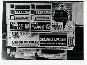Solano: Posters on display during elections, Argentina