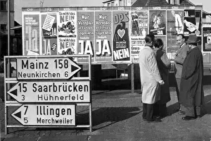 Gemeinschaft: Posters about European Saar statute