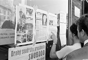 Taped: Posters - signs - leaflets - information - news - protest