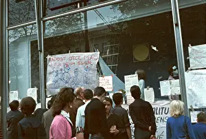 Taped: Posters - signs - leaflets - information - news - protest