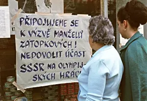 Taped: Posters - signs - leaflets - information - news - protest