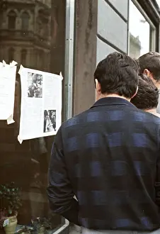 Taped: Posters - signs - leaflets - information - news - protest