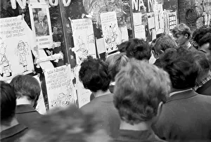 Taped: Posters - signs - leaflets - information - news - protest