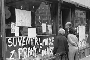 Taped: Posters - signs - leaflets - information - news - protest