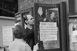 Taped: Posters - signs - leaflets - information - news - protest