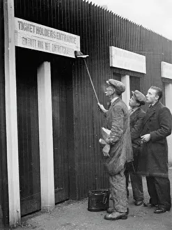 Placarded: Posting up notices in German and English