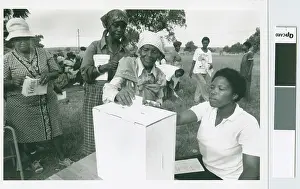Matlala: Posting her vote at a voter education workshop run