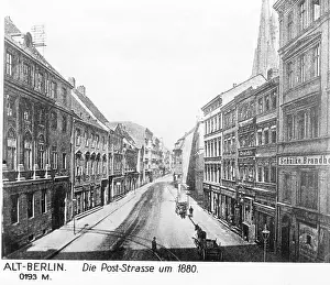 Northwest: Poststrasse in Berlin, around 1880