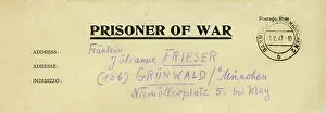 Censored: postwar period, prisoners of war, letter of a