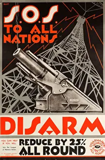 Disarm: Postwar poster, SOS To All Nations, Disarm