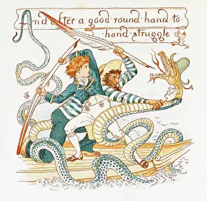 Perseverance: Pot Hooks & Perseverance - Hand-to-hand struggle with serpen