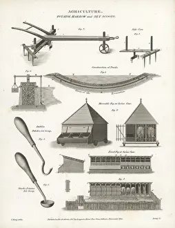 Longman: Potato harrow, set scoops and swine cases