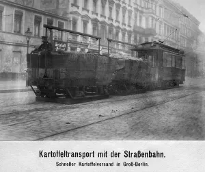 Especially: Potato transport by tram in Berlin, 1920