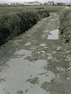 POTHOLES IN A ROAD
