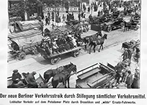 Strikes: Potsdamer Platz during the traffic strike in Berlin, 1919