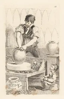 A potter making a sugar-mould, Child's Hill, Regency era