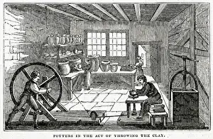 Potters: Potters throwing clay 1836