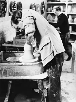 Corsham: Pottery student at Corsham