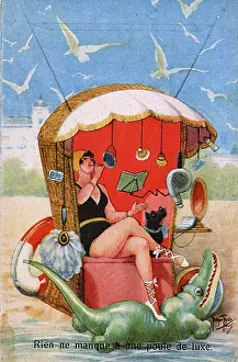 High Class: A Poule de Luxe relaxing on the seashore