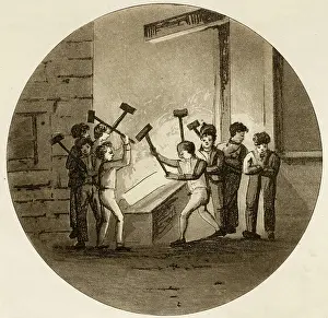 Pounding: Pounding a White-Hot Iron Bar