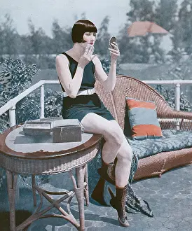 Powdering: Powdering before taking plunge in swimming pool