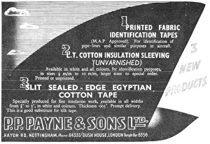 Tapes: P.P.Payne Fabric Identification Tapes & Insulation Sleeving