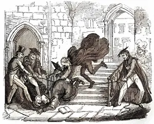 Japes: Practical joke in university town, c.1820