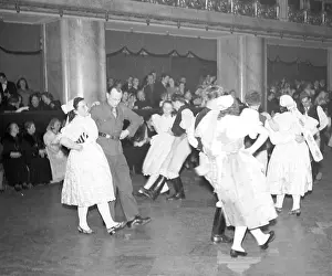 Lucerna: Prague - 1947. Dancer dressed in traditional Slavic