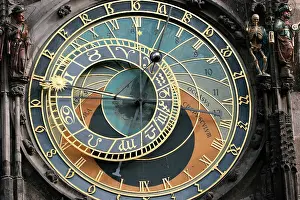 Allegorical: The Prague Astronomical Clock or Prague Orloj. AStronomical
