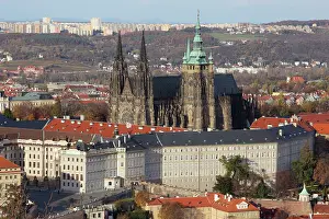 Strana: Prague Castle and St Vitus cathedral, Prague, Czech Republic