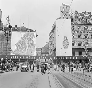 Namesti: Prague - Czechoslovakia, 1949. During 9th Communist