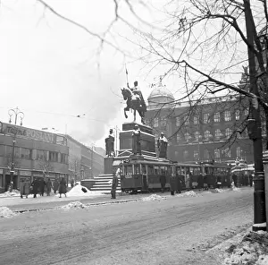 Gloom: Prague - Czechoslovakia, 1950. Wenceslas Square