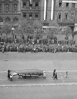 Ridiculing: Prague - Czechoslovakia, 1951. May Day parade