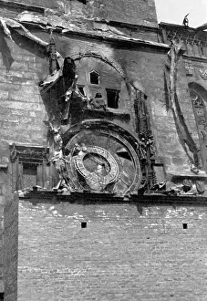 Alledgedly: Prague - may 1945 - destroyed astronomical clock
