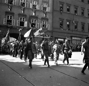 Strahov: Prague - swastika in 1938