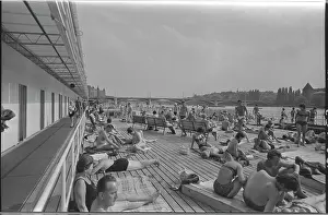 Vltava: Prague, Vltava River, Slovansky Island, swimming pool