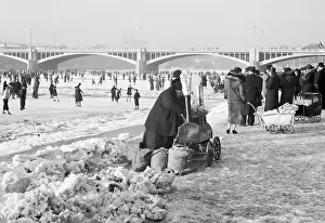 Zima: Praha - Vltava - zima - brusleni