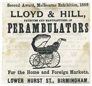 Perambulator: PRAM ADVERT C1888