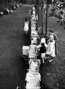 Eugenics: Pram in a Berlin park, 1935
