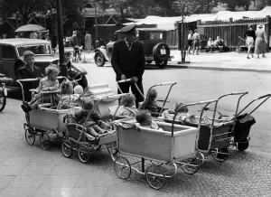 Eugenics: Pram park in Berlin, 1937